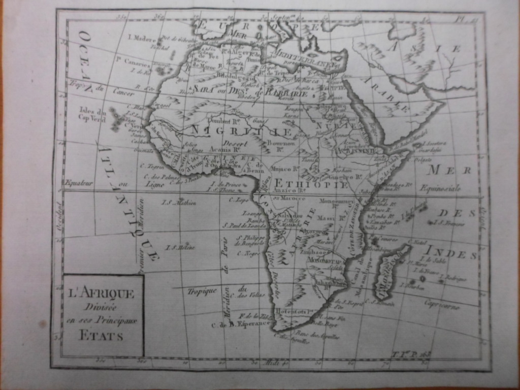 Mapa de África, 1779, Joseph De La Porte
