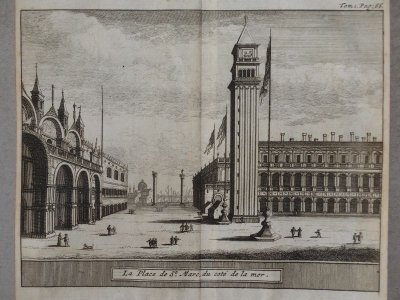 Vista de la plaza de San Marcos de Venecia (Italia, Europa), 1705. Rogissart