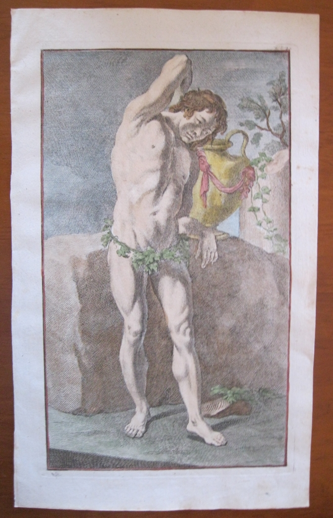 Hombre desnudo con vasija, 1750. Johann Daniel Preissler