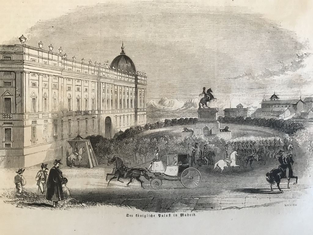 Vista del Palacio Real de Madrid (España), 1846