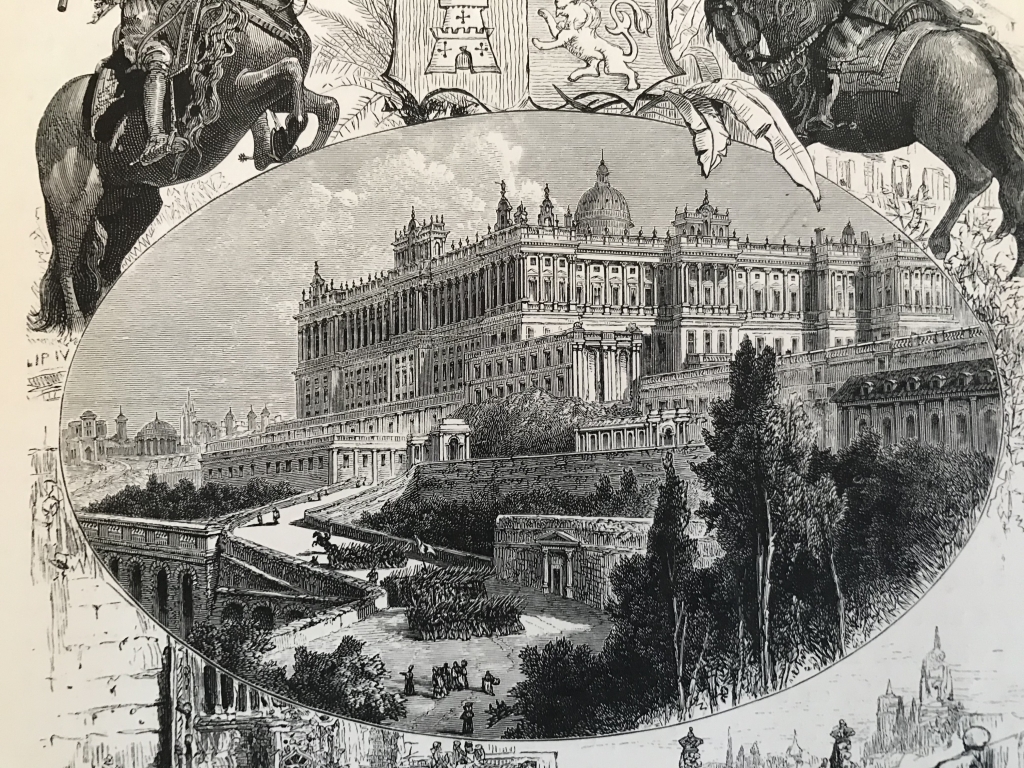 Vista del Palacio Real de Madrid y otras (España), hacia 1850. Anónimo