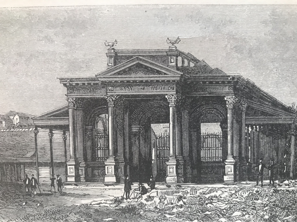 Banco nacional de Haití, en Puerto Príncipe (isla de Santo Domingo, Antillas), ca. 1850. Barban