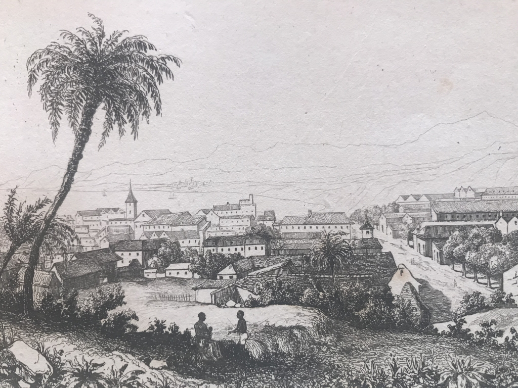 Vista de Cabo Haitiano (Haití, isla de Santo Domingo, Antillas), ca. 1840. Buttura/Lacau Jue
