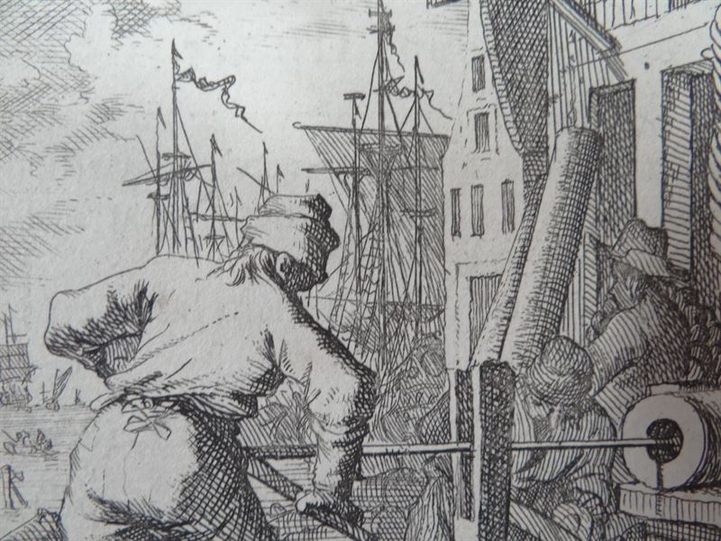 Fabricando bombas para barcos, 1704. Luyken/Sys