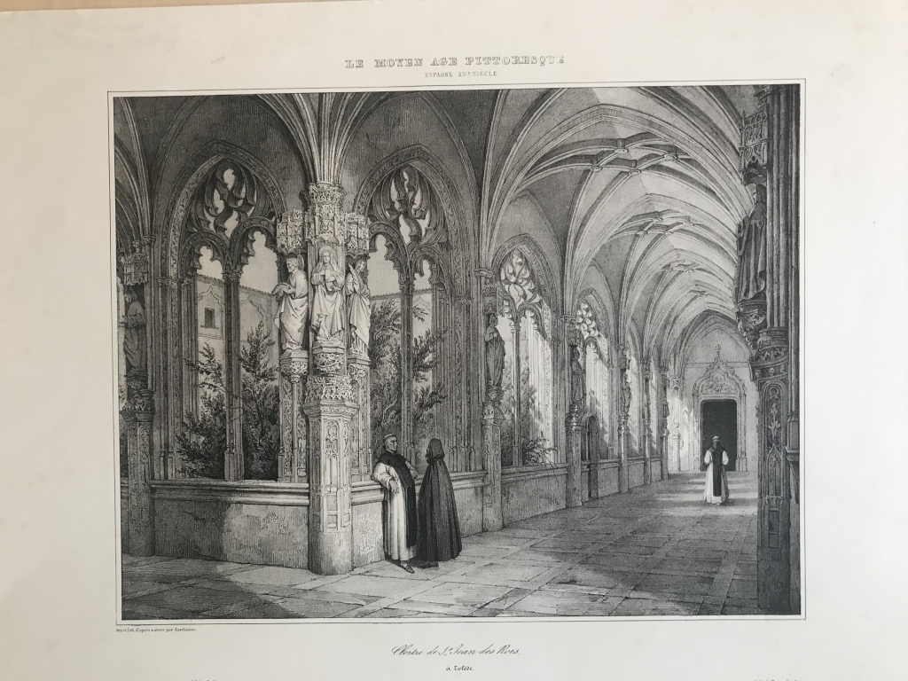 Claustro del monasterio de San Juan de los Reyes (Toledo, España), 1838. Assilineau/Bernard et Frey