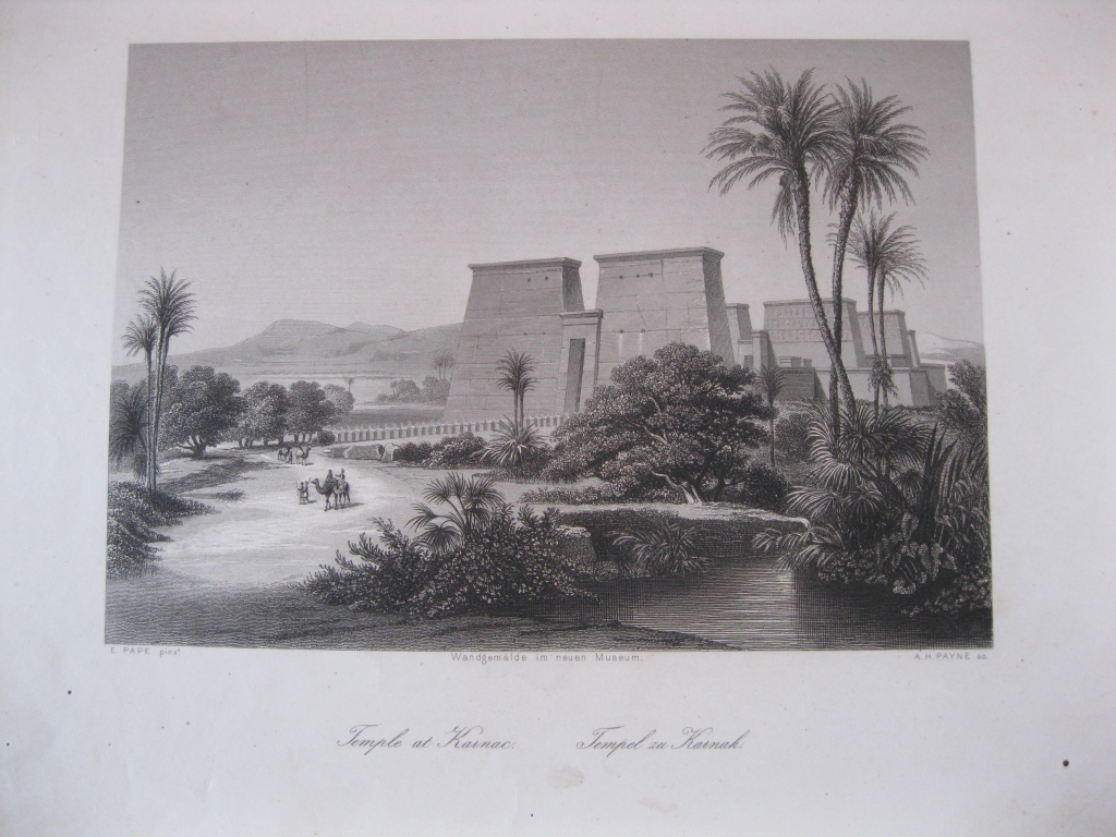 Vista del Templo de Karnac (Egipto), 1850. Payne