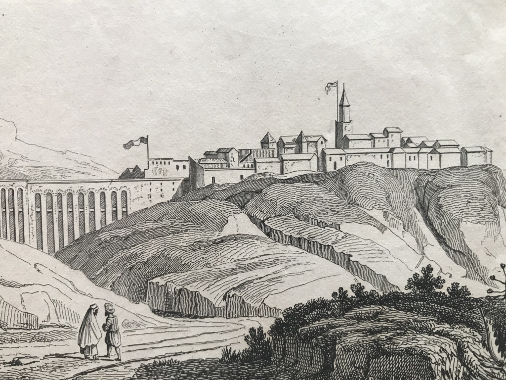 Vista de la ciudad de Medea en Argelia (África) hacia 1850. Anónimo