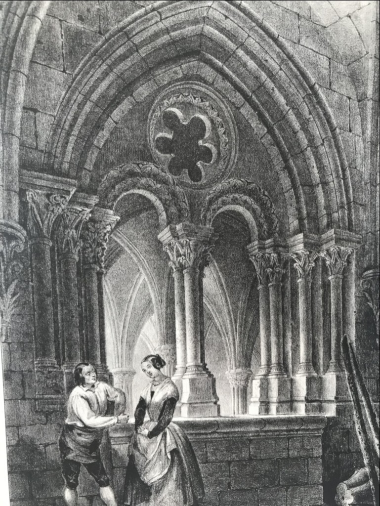 Vista interior del monasterio de Piedra (Aragón, España), 1844. Parcerisa y Boada