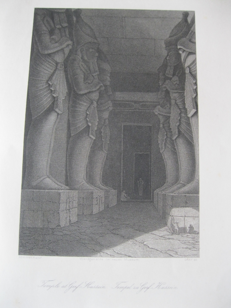 Vista  del Templo de Gerf Hussein, (Egipto, África), ca. 1850.Schirmer/Gray