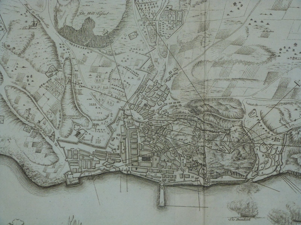 Batalla de Alicante (Valencia, España), 1744. Basire/Tindal/Rapin/Knapton