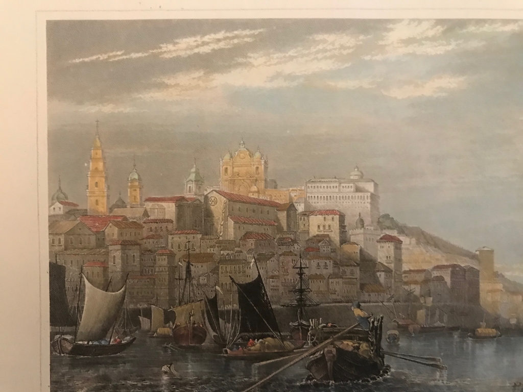 Vista de la ciudad y puerto de Oporto (Portugal), 1848. B. Metzoth/Meyer