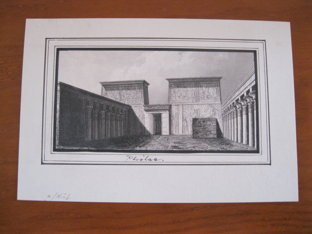 Vista del interior del Templo de Filae (Egipto), 1850. Anónimo