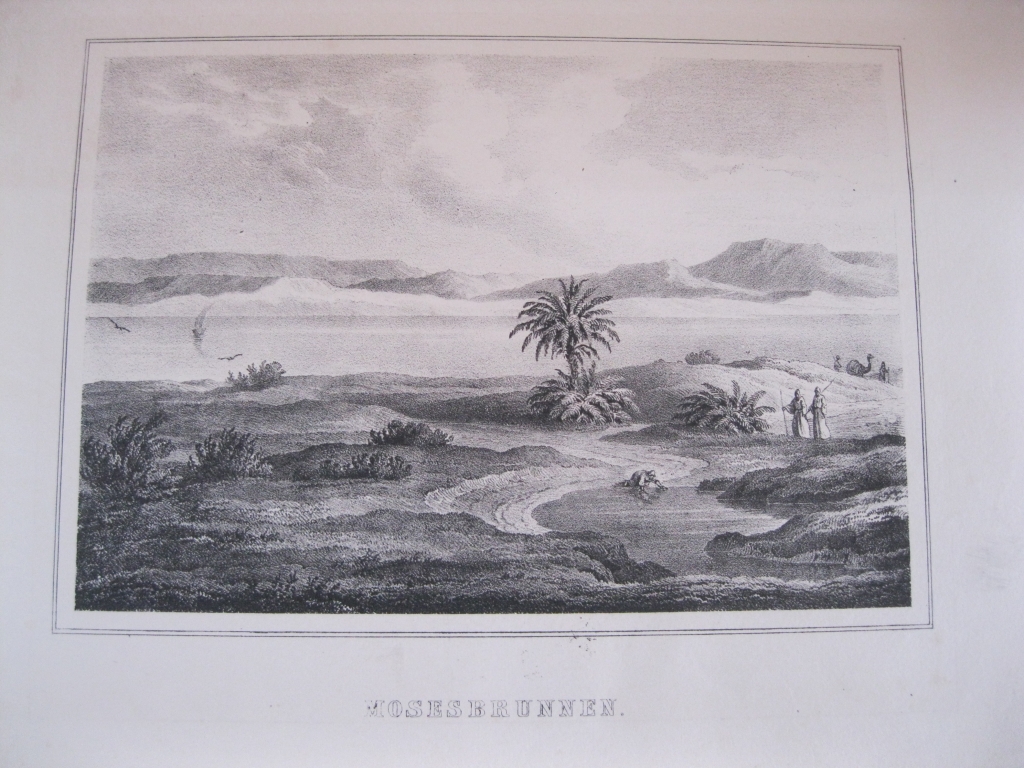 Vista del pozo bíblico de Moisés  (Egipto), 1850. Anónimo