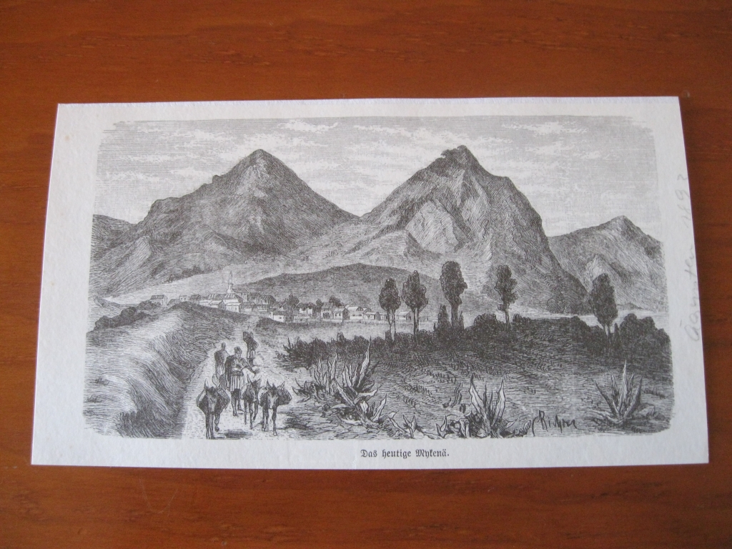 Vista de un pueblo de montaña en Egipto (África), 1893. Anónimo