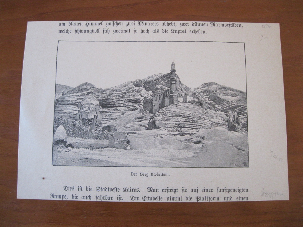 Vista de la montaña de Mokattam (Egipto, África), 1856.