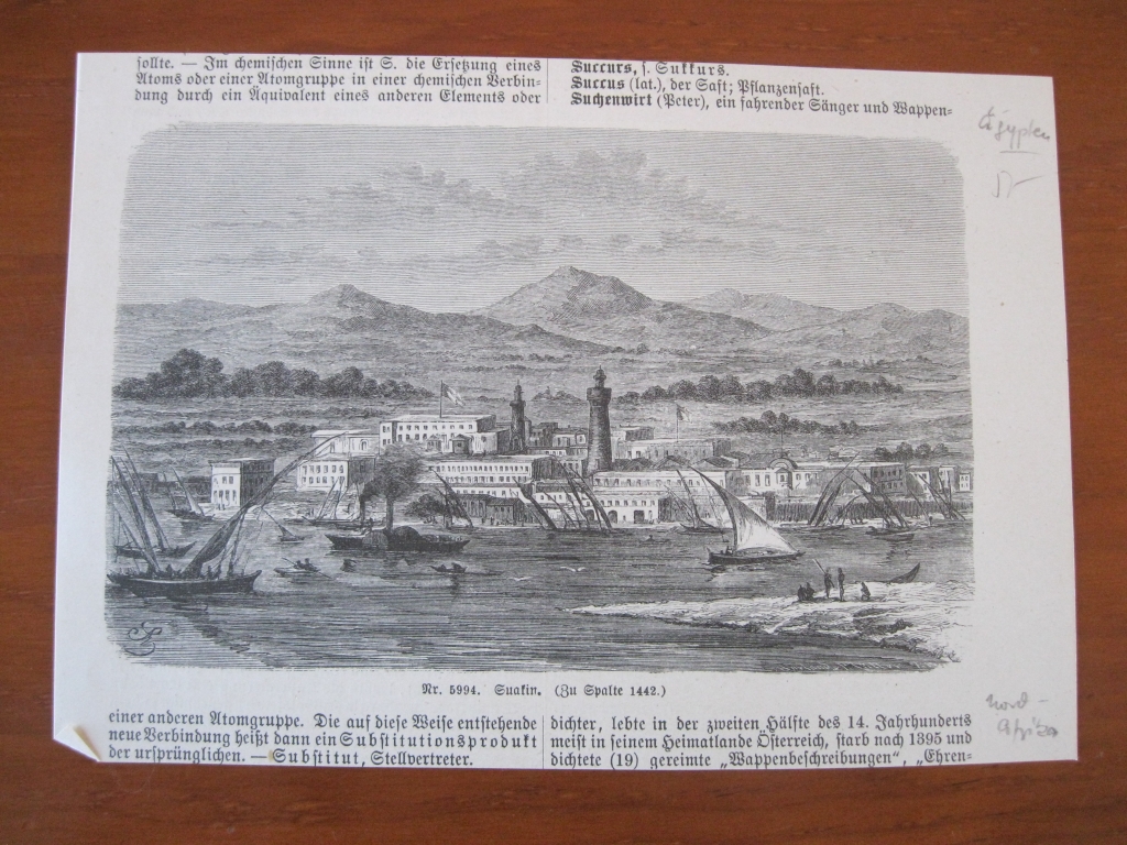 Vista del puerto de Suakin (Sudán, Egipto), 1857. Anónimo