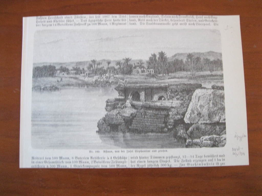 Vista de Assuán, norte de Egipto (África), 1850. Anónimo
