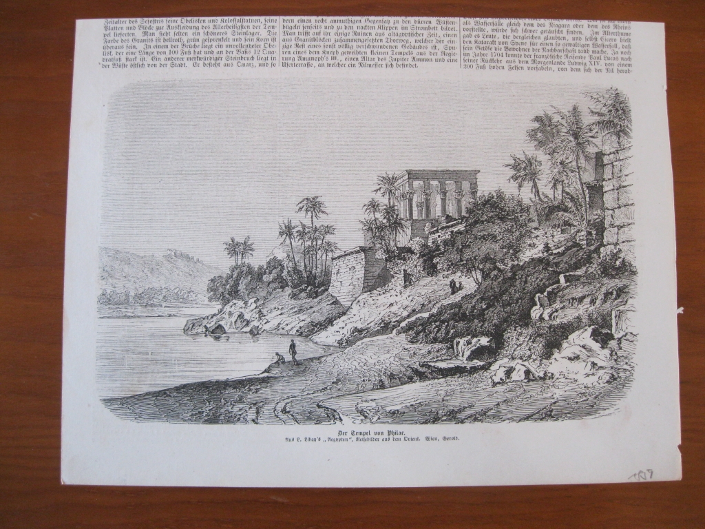 Vista del Templo de Filae (Egipto), 1859. Anónimo