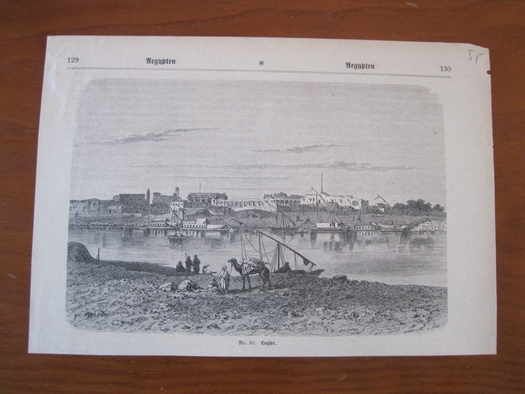 Vista de la ciudad de Luxor (Egipto), 1893. Anónimo