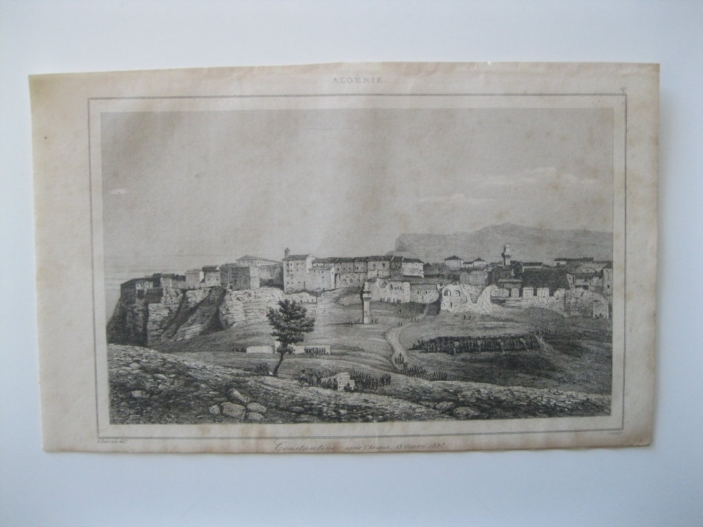Vista de la ciudad de Constantina (Argelia, África), hacia 1850. Lemaitre