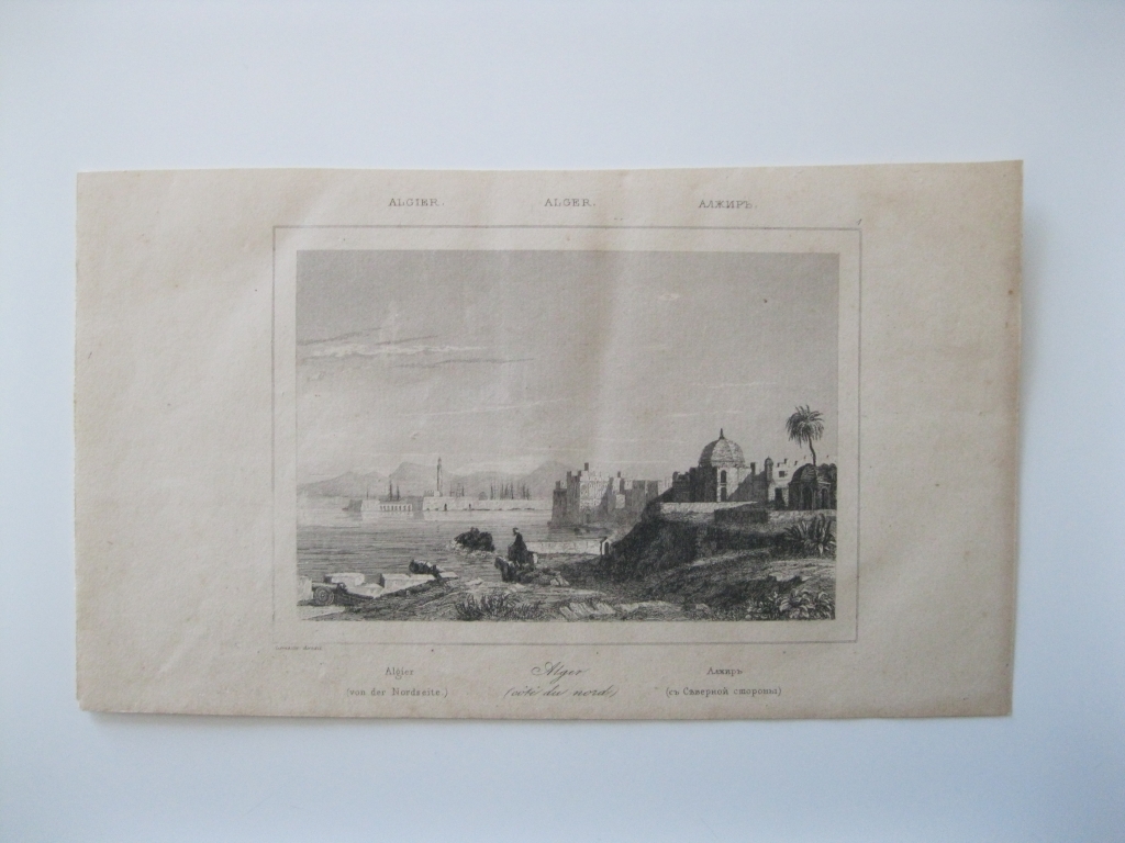 Vista de la ciudad de Argel (Argelia, África), hacia 1850. Lemaitre