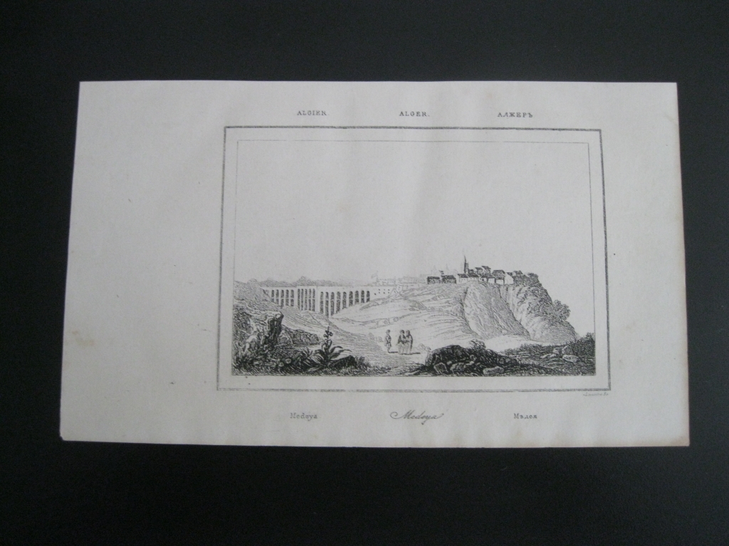 Vista panorámica de Médéa, (Argelia, África), 1850. Lemaitre