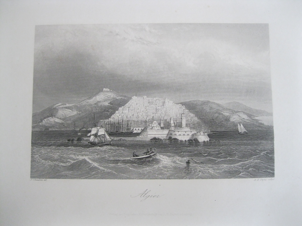 Vista de la ciudad de Argel (Algeria, África), hacia 1850. Payne/ Chandelier