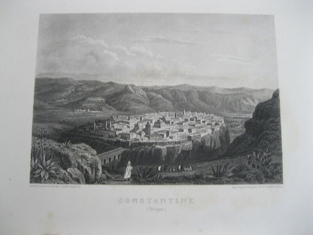 Vista de la ciudad de Constantina (Argelia, África), hacia 1850.