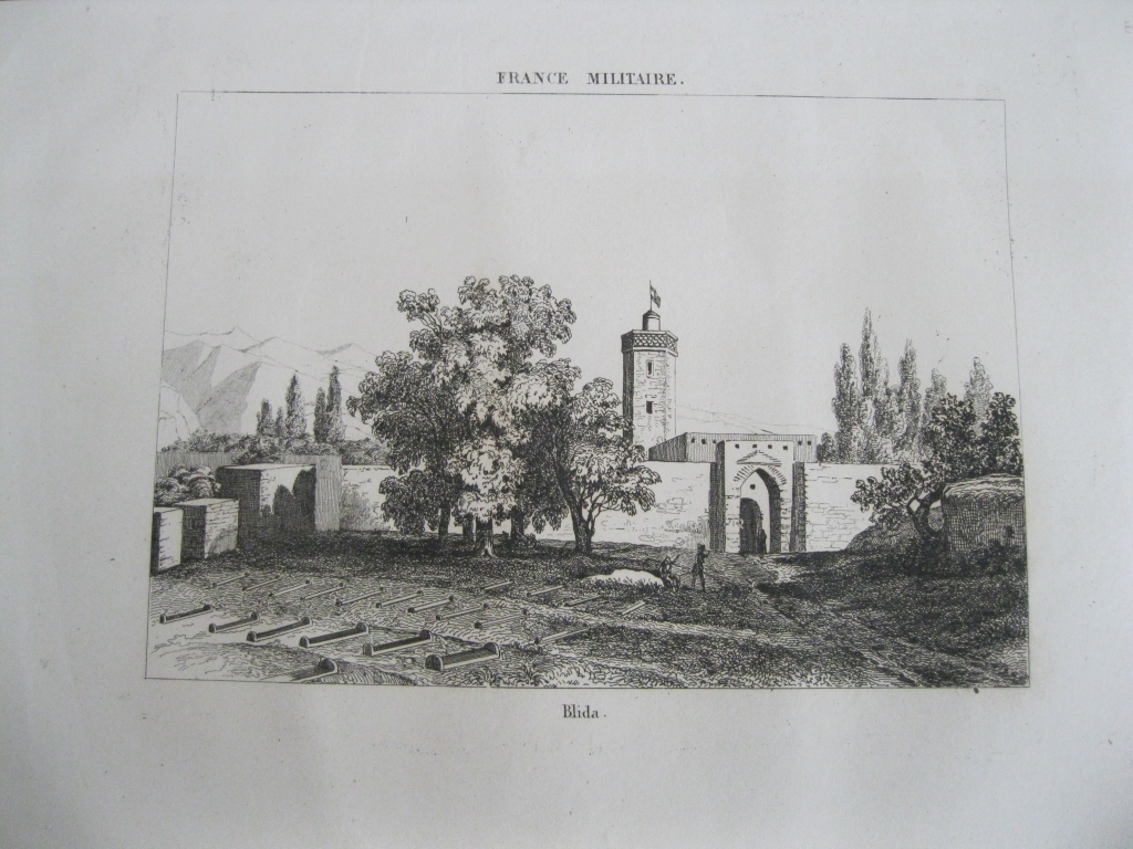 Vista de la ciudad de Blida (Argelia, África), hacia 1838. Anónimo