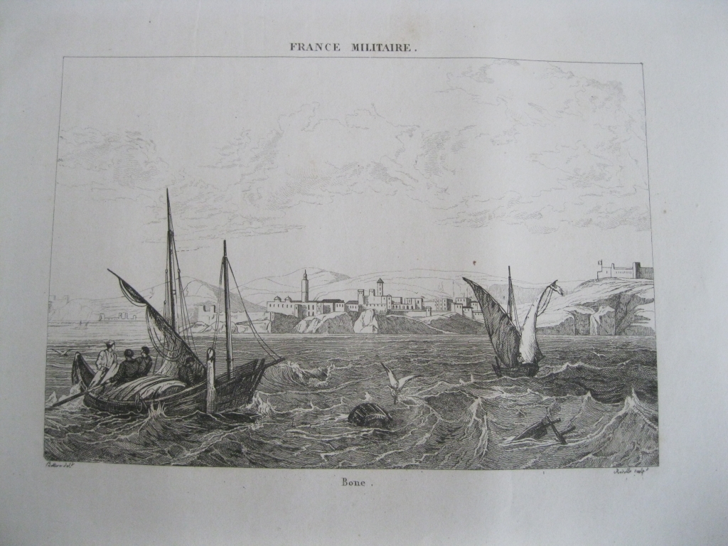 Vista de la ciudad de Annaba (Argelia, África), hacia 1838. Anónimo