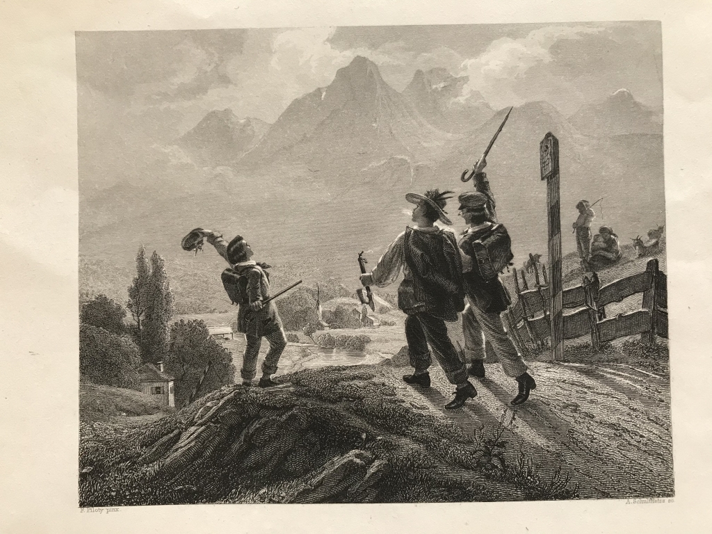 Caminantes en la montaña, 1857. Piloty/ Schultetss