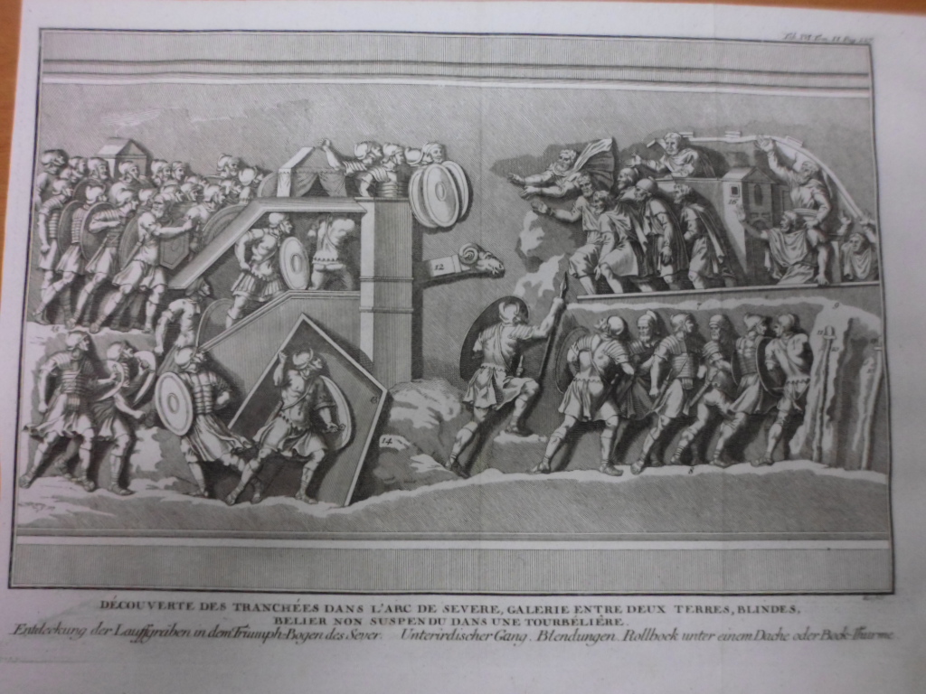 Asalto a una ciudad amurallada por soldados romanos, Polybio-Trattner, 1759