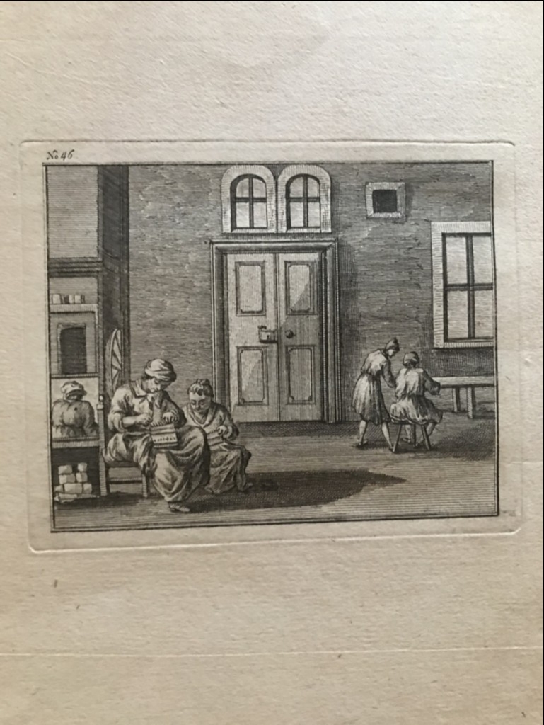 Fabricantes de agujas metálicas y texto, 1783. Anónimo