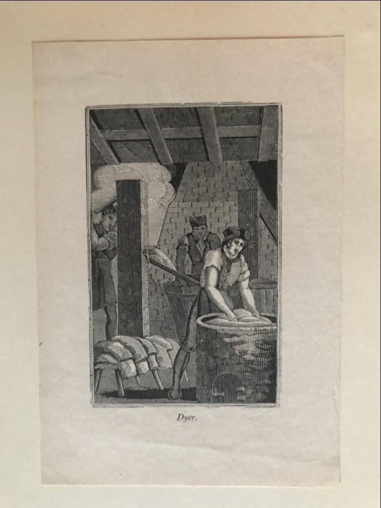 Trabajos de tintorería, hacia 1825. Anónimo