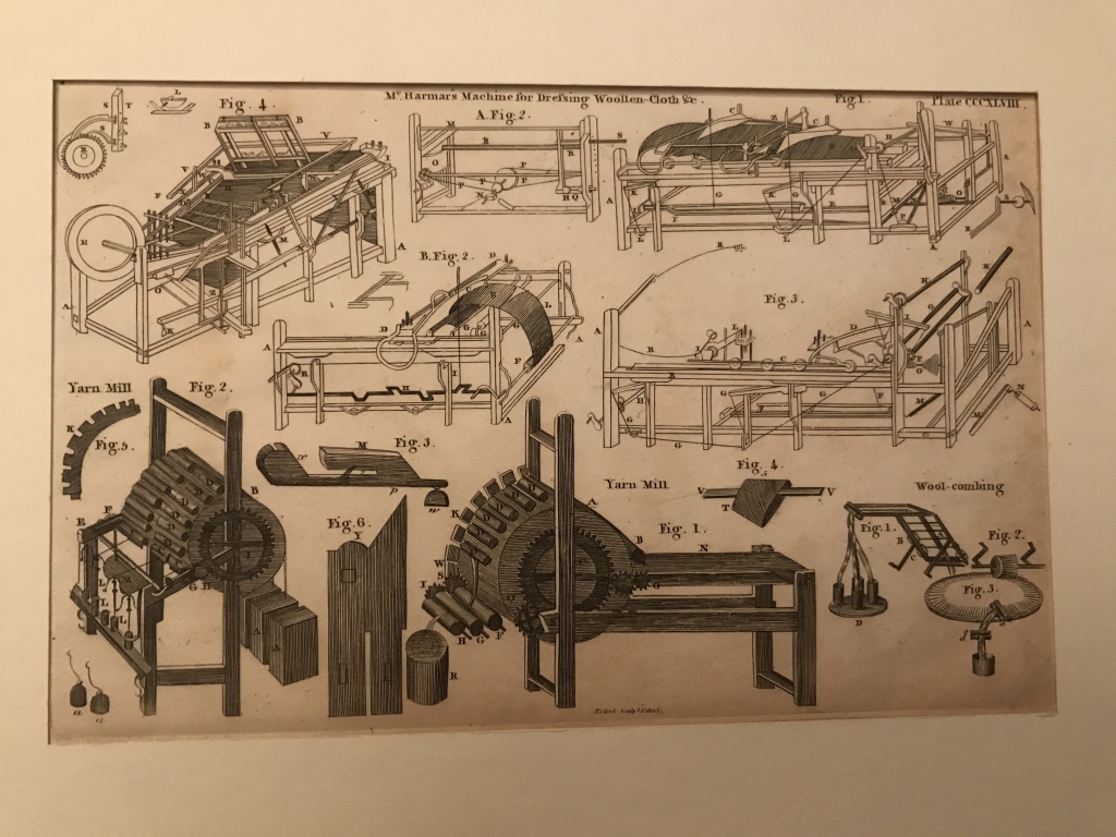 Antigua máquina para trabajo textil, hacia 1850. Anónimo