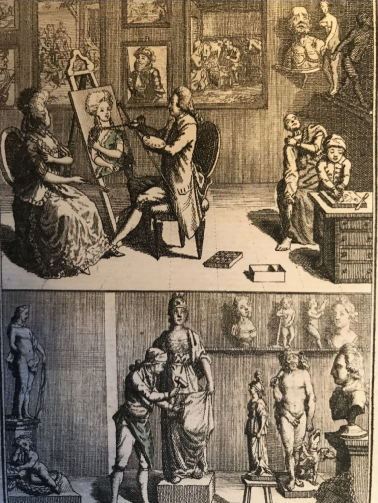 Artistas barrocos: El pintor y escultor, 1786. A. Gabler