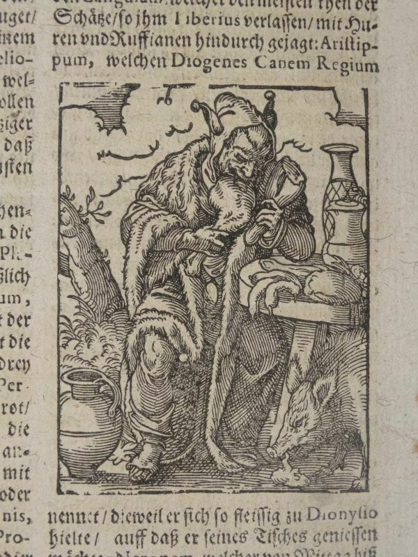 Personaje renacentista comiendo, 1659. Jost Amman