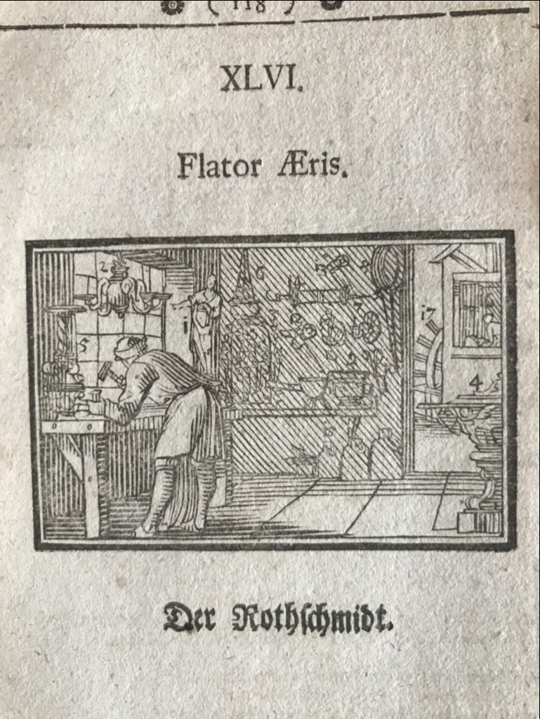 Antiguo trabajo barroco, 1754. Anónimo