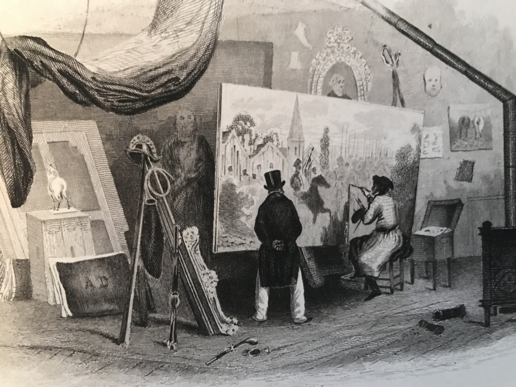 Pintor en su estudio, 1841. Miller /Griffin