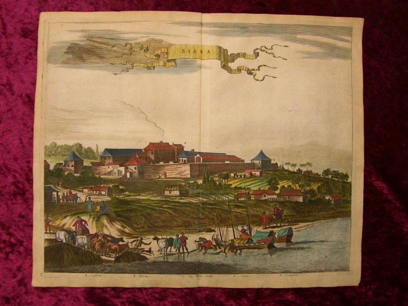 Vista de Fortaleza, en época holandesa (Ceará, Brasil), 1671. Montanus/Meurs/Berghe