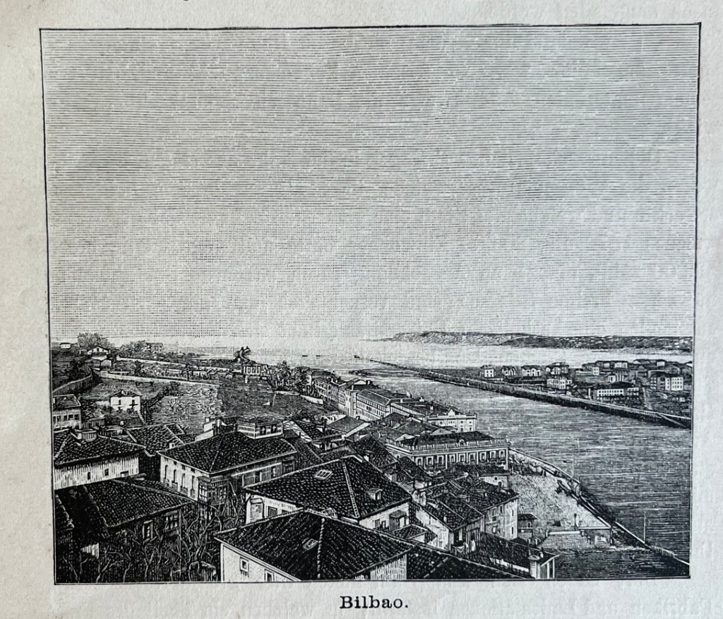 Vista de la ciudad de Bilbao (Vizcaya, España), hacia 1890. Anónimo