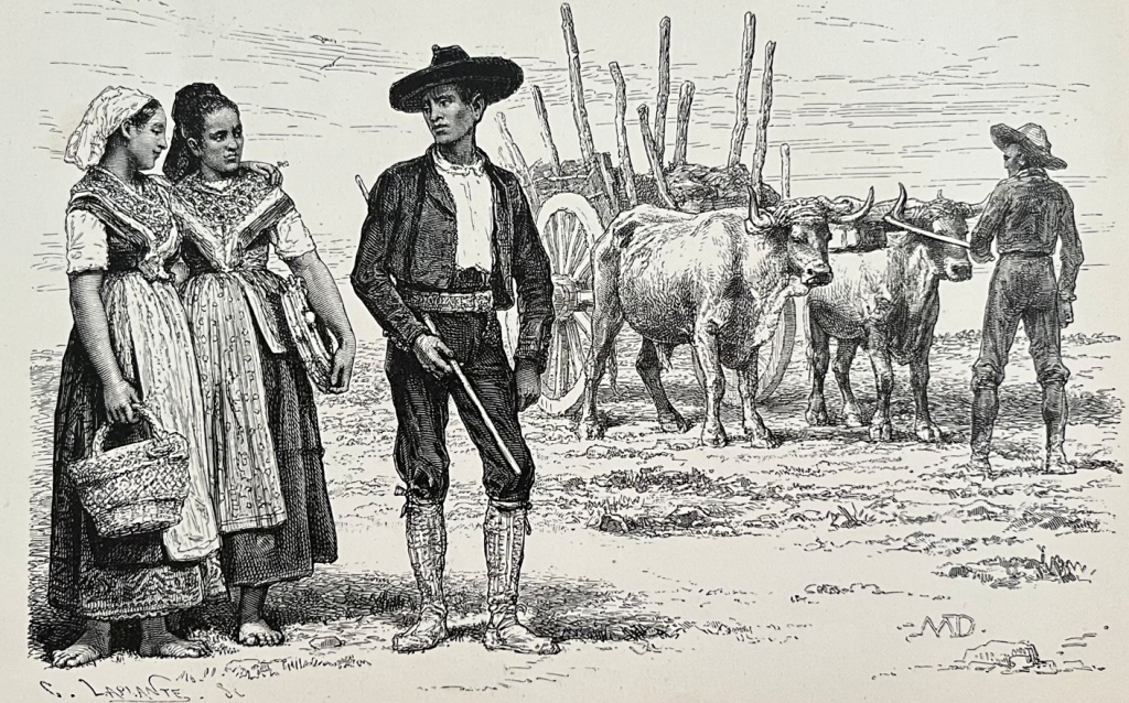 Campesinos de Toledo (Castilla, España), hacia 1850. MP y Laplante