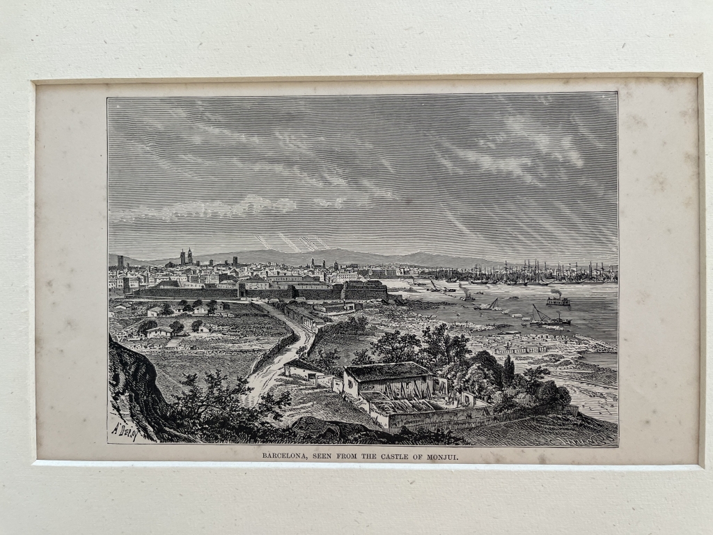 Vista de Barcelona desde Monjuich Cataluña, España), hacia 1870. A.Deroy/C.Laplantes