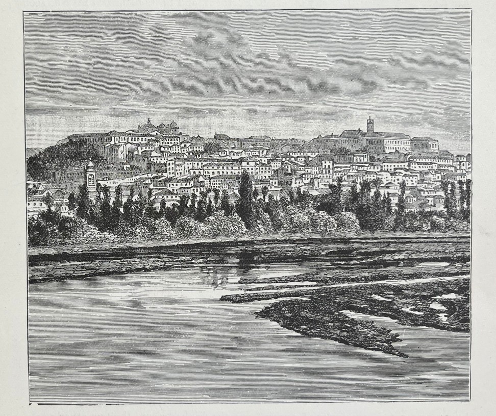 Vista de la ciudad de Coímbra y el río Mondego (Portugal), 1889. Anónimo inglés