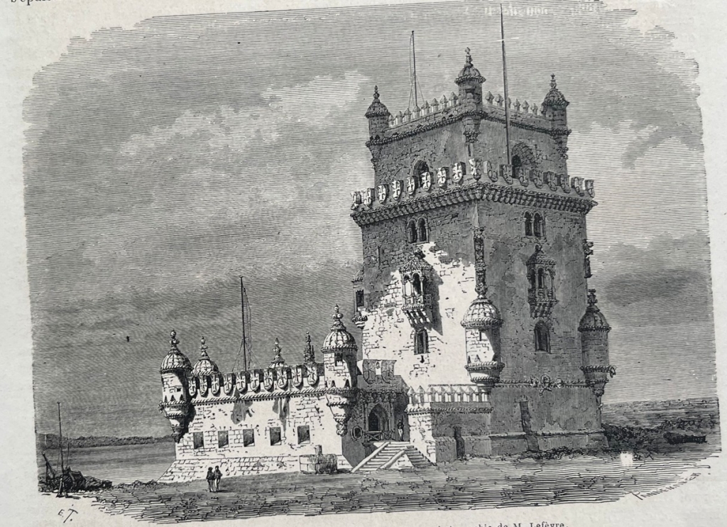 Vista de la Torre de Belem, en Lisboa (Portugal), 1861. M.Levebre/Theron