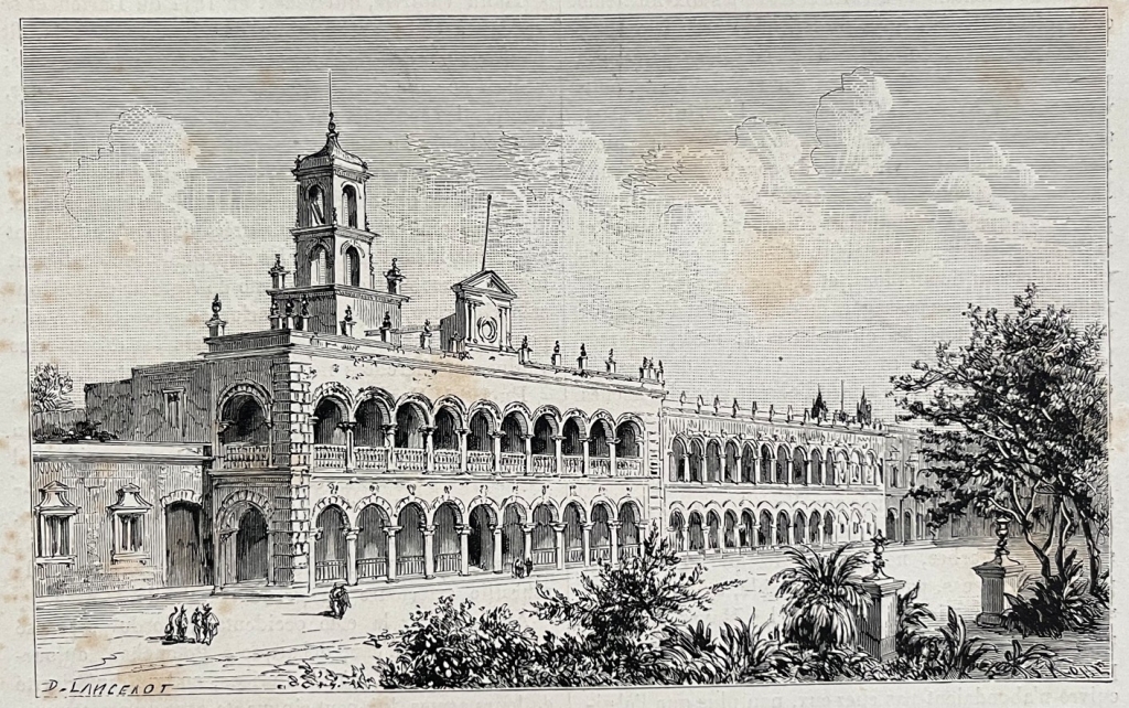 Plaza y palacio municipal de Mérida, Yucatán (México), 1884. Lanceolot