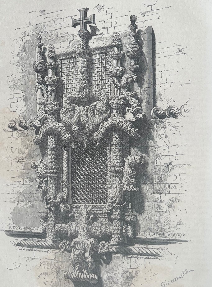 Ventana de la casa do Capítulo de Tomar (Portugal) 1861. Therond/Lefevre