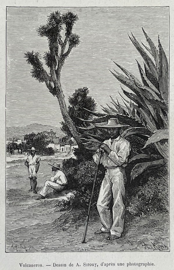 Hacienda de Tomacoco y volcaneros (Amecameca, México), 1881. A de Bar/ Sirouy