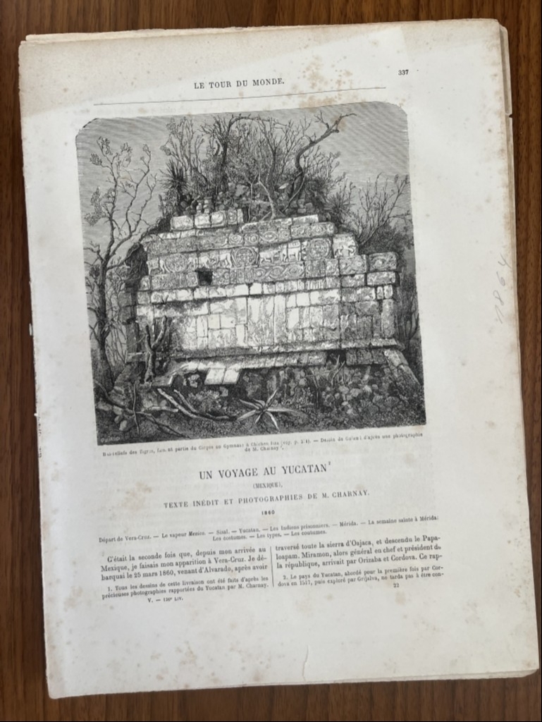 Grabados, mapa y texto de Yucatán (México), 1864. Charney/Guinard