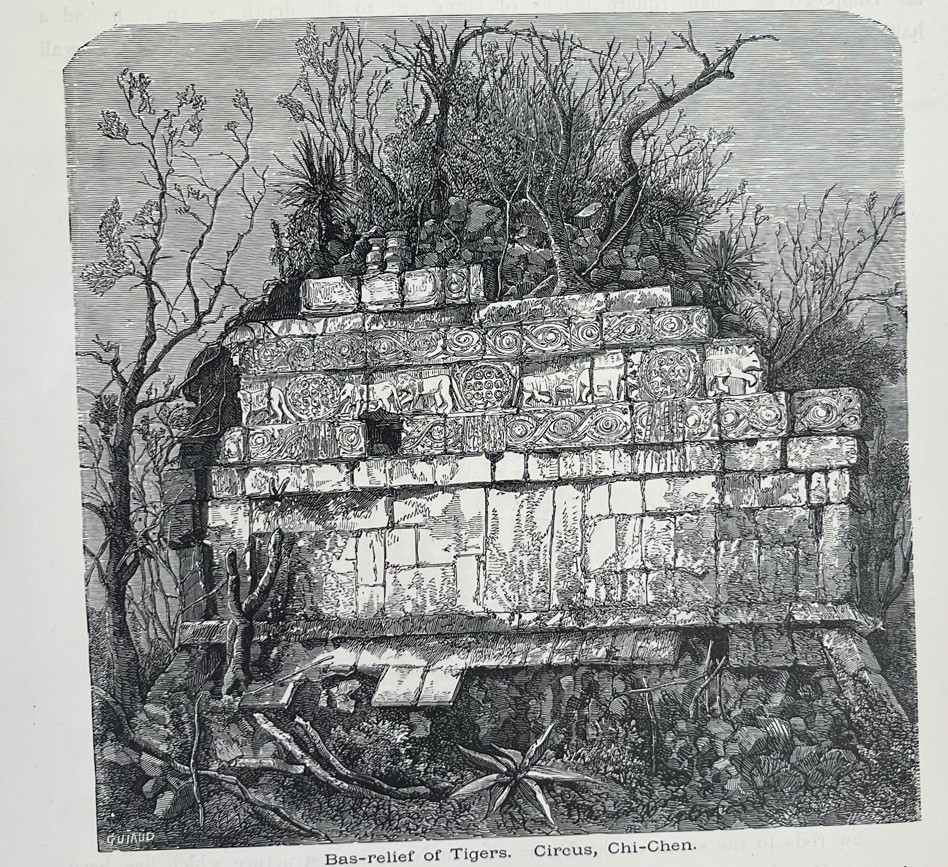 Ruinas mayas de Chiche Itza (Yucatán, México), hacia 1880. Guiaud